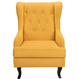 Beliani ALTA - Chesterfield armchair - Yellow - Polyester