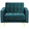 Beliani ABERDEEN - Chesterfield armchair - Green - Velvet
