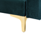 Beliani ABERDEEN - Corner sofa bed ottoman - Green - Left - 347 cm - Velvet