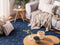 Beliani SAVRAN - Short pile rug - Blue - 140 x 200 cm - Wool