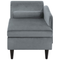Beliani LUIRO - Chaise longue - Gray - Left side - Velvet