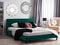 Beliani FITOU - Bed cover - Green - 180 x 200 cm - Velvet