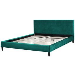 Beliani FITOU - Bed cover - Green - 180 x 200 cm - Velvet