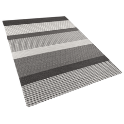 Beliani AKKAYA - Short pile rug - Gray - 160 x 230 cm - Wool
