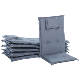 Beliani TOSCANA - Garden cushion set of 6 - Blue - 50 x 70 cm - Polyester