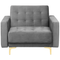 Beliani ABERDEEN - Living room set - Gray - Velvet