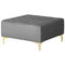 Beliani ABERDEEN - Corner sofa bed ottoman - Gray - Right - 347 cm - Velvet