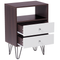 Beliani ARVIN L - Bedside table - Dark wood color - MDF