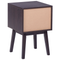 Beliani RODES - Bedside table - Dark wood color - MDF