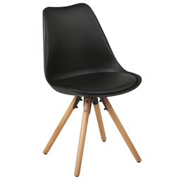 Beliani DAKOTA - Dining room chair - Matt Black - Synthetic material
