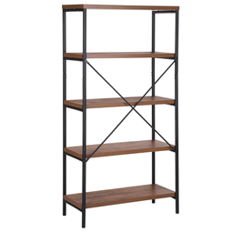 Beliani BRISBANE L - Bookcase - Dark wood color - MDF