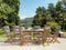 Beliani MAUI - Garden set for 8 - Light wood color/Gray - Acacia wood
