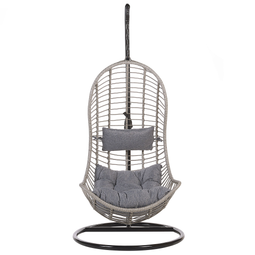 Beliani PINETO - Hanging chair - Gray - 80 cm - PE rattan