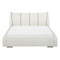 Beliani NANTES - Waterbed LED - White - 140 x 200 cm - Leather