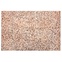 Beliani TORUL - Patchwork rug - Brown - 140 x 200 cm - Cowhide leather