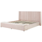 Beliani NOYERS - Bed with storage space - Pink - 180 x 200 cm - Velvet