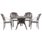 Beliani MANFRIA - Garden set for 4 - Brown - Aluminum