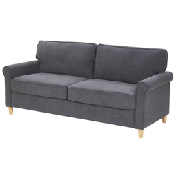 Beliani RONNEBY - Three-seater sofa - Gray - Velvet