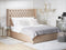 Beliani LUBBON - Bed with storage space - Beige - 180 x 200 cm - Velvet