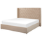 Beliani LUBBON - Bed with storage space - Beige - 180 x 200 cm - Velvet