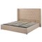 Beliani LUBBON - Bed with storage space - Beige - 180 x 200 cm - Velvet