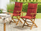 Beliani MAUI - Seat cushion set of 2 - Red - 40 x 54 cm - Polyester
