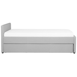 Beliani MARMANDE - Trundle bed - Light gray - 80 x 200 cm - Polyester