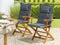 Beliani MAUI - Seat cushion set of 2 - Graphite gray - 40 x 54 cm - Polyester