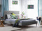 Beliani BAYONNE - Double bed - Gray - 140 x 200 cm - Velvet