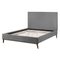 Beliani BAYONNE - Double bed - Gray - 140 x 200 cm - Velvet