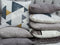 Beliani WEDELIA - Decorative cushion set of 2 - Gray - 45 x 45 cm - Cotton