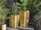 Beliani MODI - Planter - Gold - 40 cm - Stone mix