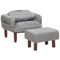 Beliani OLAND - Armchair - Gray - Polyester