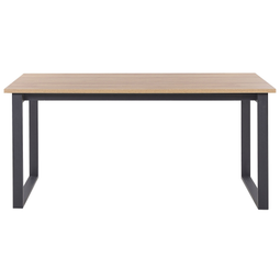 Beliani BERLIN - Dining table - Dark wood color - 80 x 160 cm - Fibreboard