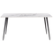 Beliani SANTIAGO - Dining table - White - 80 x 160 cm - Fiberboard