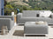 Beliani ROVIGO - Ottoman - Gray/White - Polyester