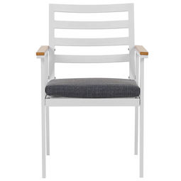 Beliani CAVOLI - Garden chair set of 4 - White - Aluminum