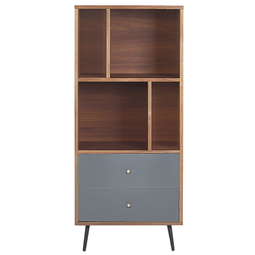 Beliani RICHMOND - Bookcase - Dark wood color - MDF