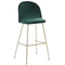 Beliani ARCOLA - Bar stool - Green - Velvet