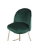 Beliani ARCOLA - Bar stool - Green - Velvet
