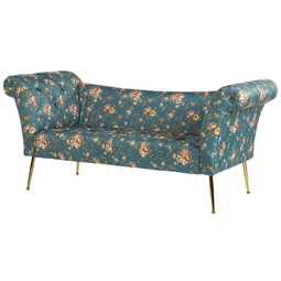 Beliani NANTILLY - Chaise longue - Blue - Symmetrical - Velvet