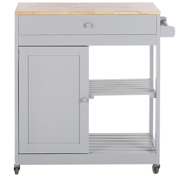 Beliani TRAPANI - Kitchen trolley - Gray - MDF