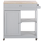 Beliani TRAPANI - Kitchen trolley - Gray - MDF