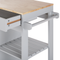Beliani TRAPANI - Kitchen trolley - Gray - MDF
