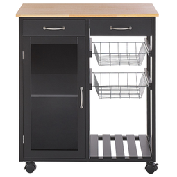 Beliani BOVES - Kitchen trolley - Black - MDF