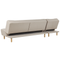 Beliani ALSTEN - Corner sofa bed - Beige - Right side - 257 cm - Polyester