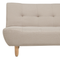 Beliani ALSTEN - Corner sofa bed - Beige - Right side - 257 cm - Polyester