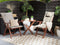 Beliani TOSCANA - Bistro set for 2 - Dark wood color / Taupe - Acacia wood
