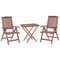 Beliani TOSCANA - Bistro set for 2 - Dark wood color / Taupe - Acacia wood