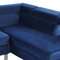 Beliani NORREA - Corner sofa - Blue - Left side - 256 cm - Velvet